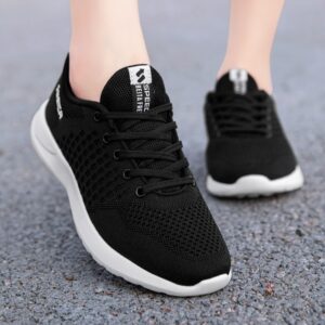 Beita Womens Running Shoes Gym Workout Shoes Walking Sneakers Anti Slip Breathable, Black, 6