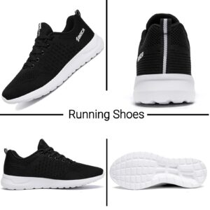 Beita Womens Running Shoes Gym Workout Shoes Walking Sneakers Anti Slip Breathable, Black, 6