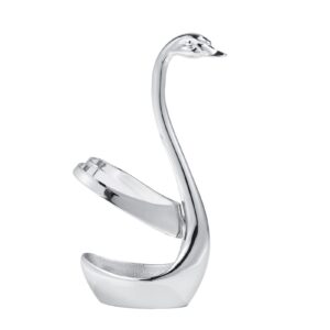 swan shaped stainless steel spoon holder fork spoon stand holder kitchen coffee utensils tableware set for home business wedding gift hotel(heart-shaped)