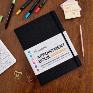 JUBTIC Appointment Book, A4, Black