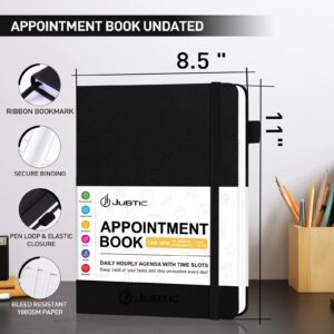 JUBTIC Appointment Book, A4, Black