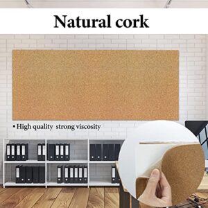 CREHNIL Natural Self Cork Roll with Adhesive Backing 1/8 Inch Thick Peel and Stick for Walls Drawer Shelf Liner Crafts Pins Bulletin Board Rolls Gasket Material Underlayment 18x48 4 Pack