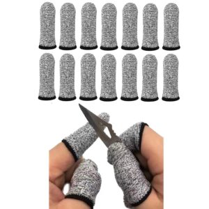 zfyoung 14pcs finger cover protector anti-cut fingertip finger cover anti-cut finger bed protector reusable finger cover thumb finger protector bed suitable for work, sculpture