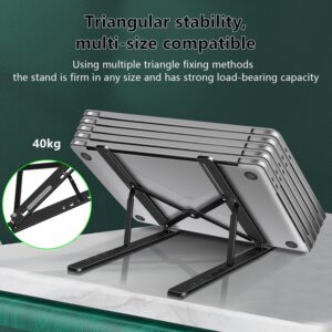 FOBELEC Laptop Stand, Adjustable Ergonomic Portable Aluminum Laptop Holder, Foldable Computer Stand 6 Angles Anti-Slip Laptop Riser Compatible with 4-17 inch Laptops