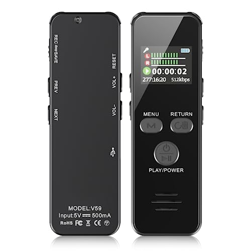 Howabo 60H Digital Voice Recorder, 64GB Metal Housing Audio Recorder, USB C Voice Activated Recorder for Lectures Meeting Class Interview