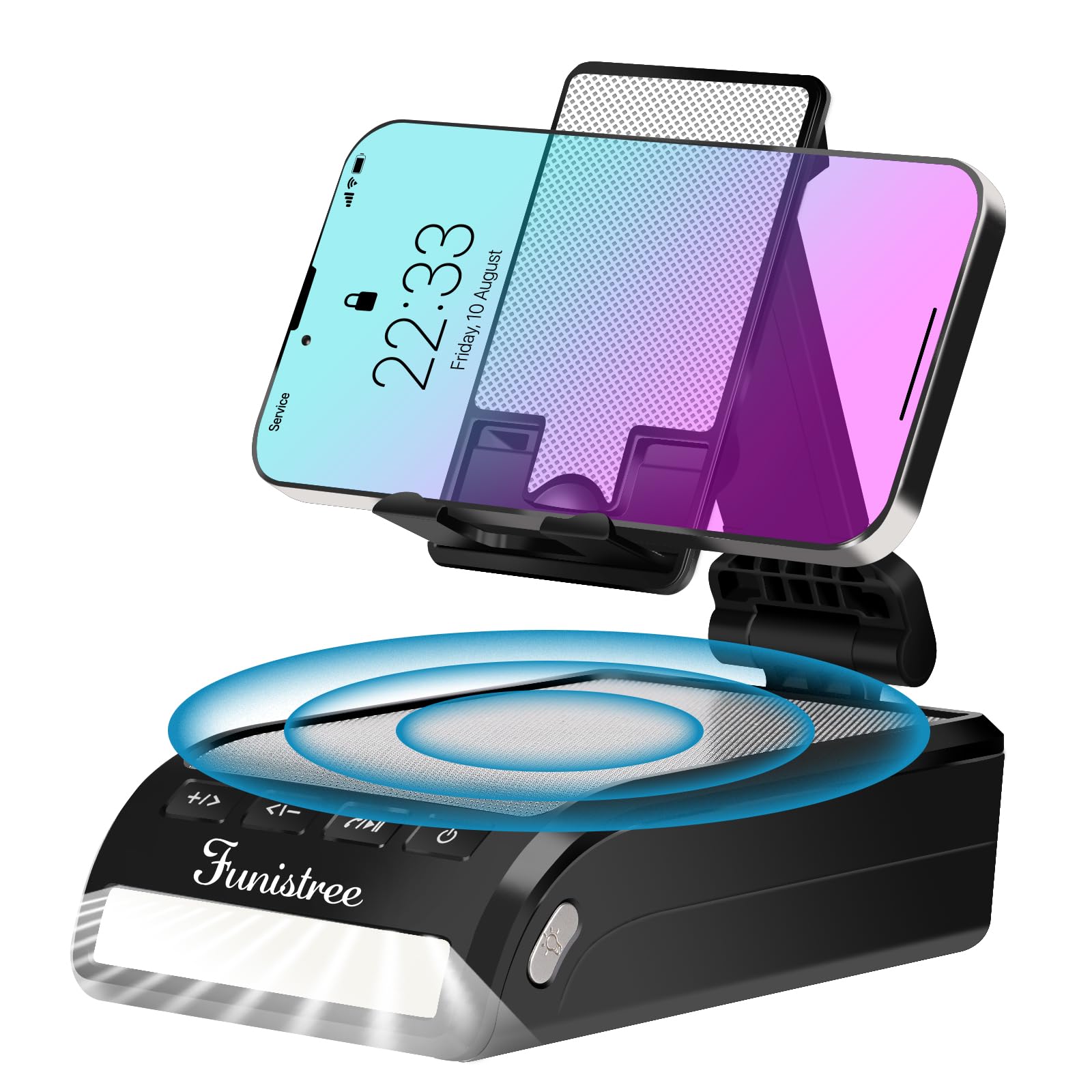 Funistree Gifts for Men Women Dad, Cell Phone Stand with Wireless Bluetooth Speaker, Dad Gifts from Daughter Son Fathers Day, Cool Anniversary Birthday Gifts for Him Husband Boyfriend Tech Gadgets