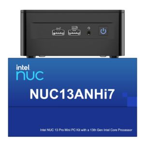 intel nuc 13 pro nuc13anhi7 arena canyon mini pc, core i7-1360p, 32gb ram, 1tb ssd, mini computers windows 11 pro for business home office, support 8k/4k quad display/wifi 6e/bt 5.3/thunderbolt 4