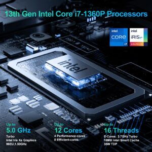 Intel NUC 13 Pro NUC13ANHi7 Arena Canyon Mini PC, Core i7-1360P, 32GB RAM, 1TB SSD, Mini Computers Windows 11 Pro for Business Home Office, Support 8K/4K Quad Display/WiFi 6E/BT 5.3/Thunderbolt 4