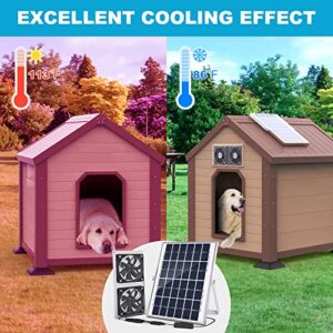 SOLPERK Solar Fan for Greenhouse, 10W Solar Powered Fan for Chicken Coop, Waterproof Solar Exhaust Fan for Shed with 11.8ft/3.6m Cable