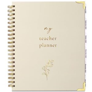 simplified teacher planner for the 2023-2024 academic school year - your all incl. 8.5" x 11" lesson plan book supplies - easily organize your daily, weekly & monthly classroom/homeschool schedule