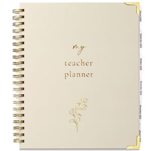 Simplified Teacher Planner For The 2023-2024 Academic School Year - Your All Incl. 8.5" x 11" Lesson Plan Book Supplies - Easily Organize Your Daily, Weekly & Monthly Classroom/Homeschool Schedule