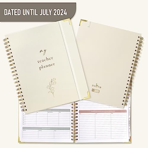 Simplified Teacher Planner For The 2023-2024 Academic School Year - Your All Incl. 8.5" x 11" Lesson Plan Book Supplies - Easily Organize Your Daily, Weekly & Monthly Classroom/Homeschool Schedule