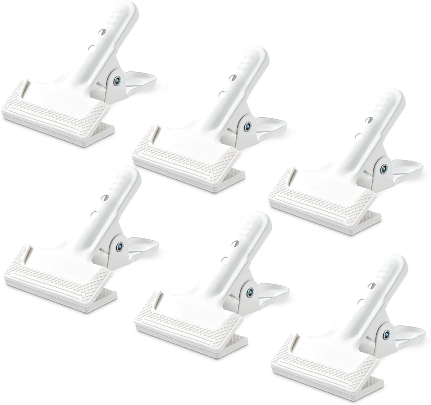 KAGYOKU Backdrop Spring Clamps 6 Pack Large Heavy Duty Photography Backdrop 4" Clips for Background Backdrops Stand, Woodworking, Home Improvement (White)