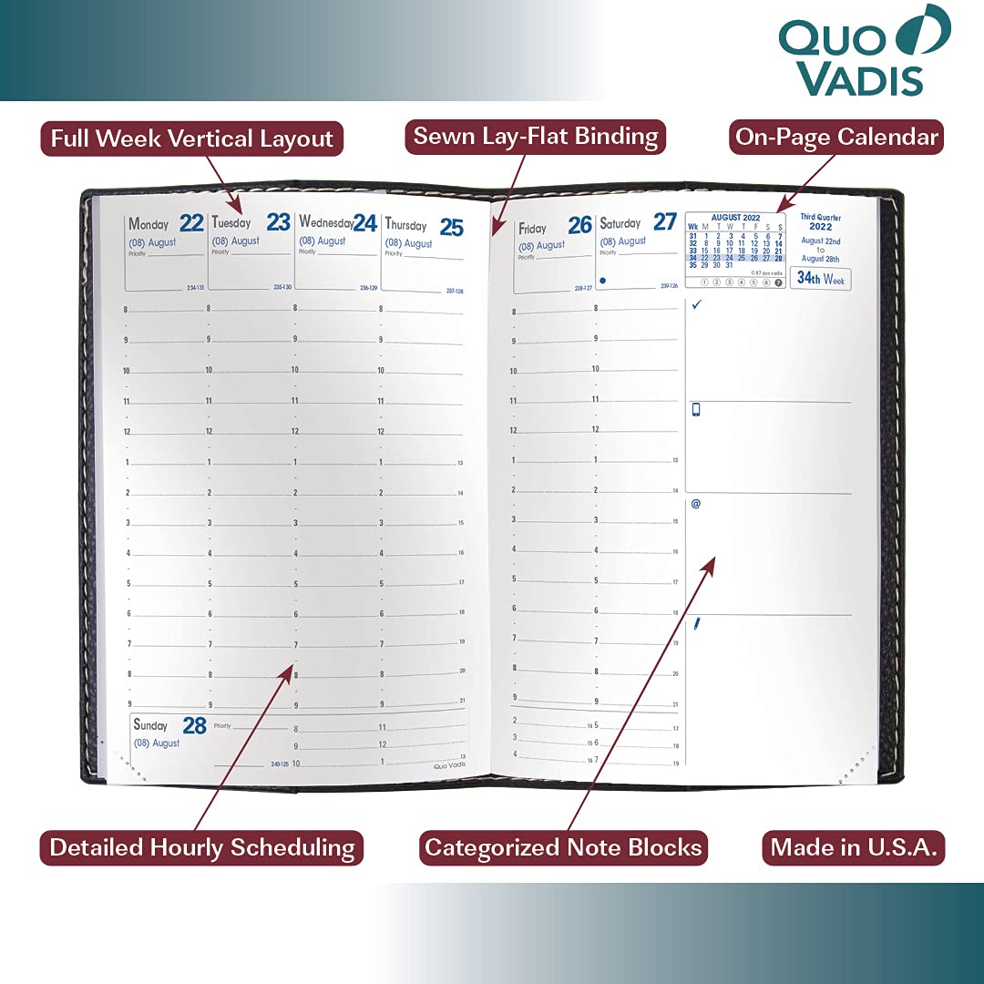 Quo Vadis 2024 Refill For Business Planner - Time Management Appointment Organizer