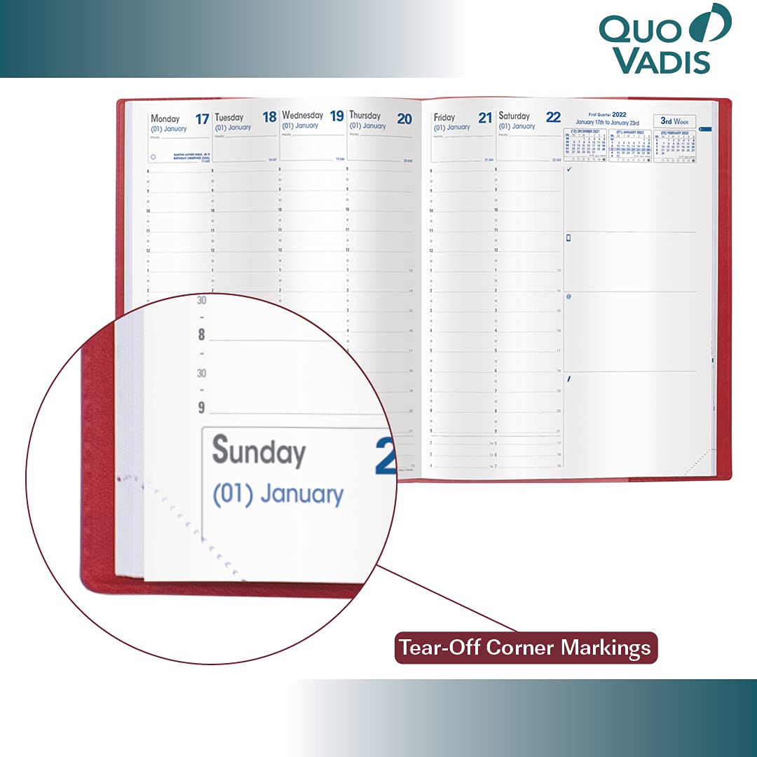 Quo Vadis 2024 Refill For Business Planner - Time Management Appointment Organizer