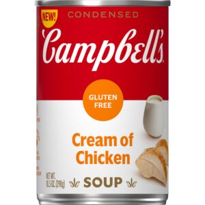 campbell's condensed gluten free cream of chicken soup, 10.5 oz can
