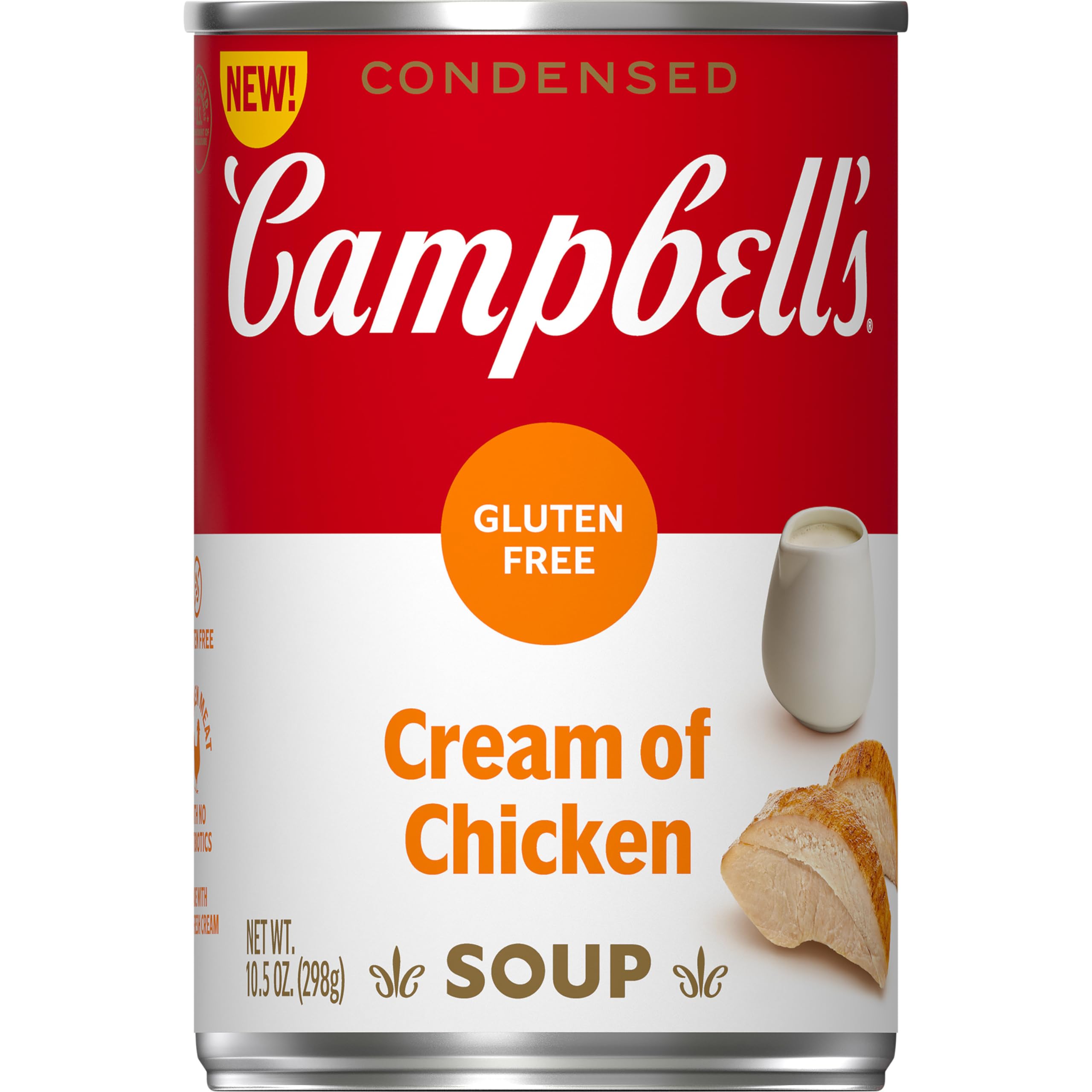 Campbell's Condensed Gluten Free Cream of Chicken Soup, 10.5 oz Can