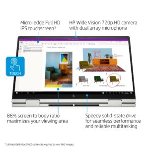 HP Newest Envy x360 Convert 15.6" FHD IPS Touchscreen Premium 2-in-1 Laptop, 11th Gen Intel Quad-Core i5-1135G7, 8GB RAM, 1TB PCIe SSD, Backlit Keyboard, Fingerprint, Windows 10 Pro + HDMI Cable