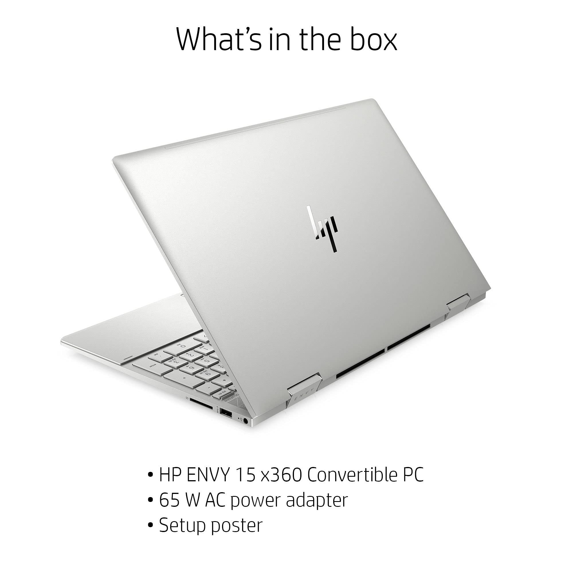 HP Newest Envy x360 Convert 15.6" FHD IPS Touchscreen Premium 2-in-1 Laptop, 11th Gen Intel Quad-Core i5-1135G7, 64GB RAM, 1TB PCIe SSD, Backlit Keyboard, Fingerprint, Windows 10 Home + HDMI Cable