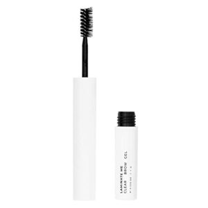 madluvv laminate me+ eyebrow gel clear infused with natural brow growth serum, dual-side styling brush, daily use medium hold lamination, vegan formula with peptide, biotin, aloe