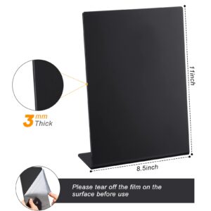 Sherr 2 Pieces 11 x 8.5 Inch Food Chalkboard Signs Small Chalkboard Labels with Stand Acrylic Table Sign Board Menu Blackboard Display for Restaurant Wedding Party Buffet