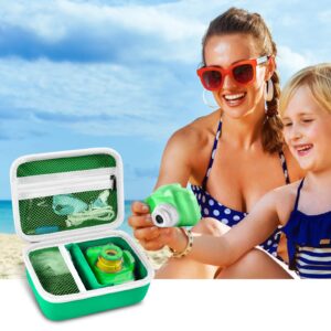 Againmore Kids Camera Case Compatible with Seckton/for Goopow/for Dylanto/for ESOXOFFORE/for Agoigo/for GKTZ/for Anchioo Digital Waterproof Camera. Portable Instant Print Cameras Storage-Green