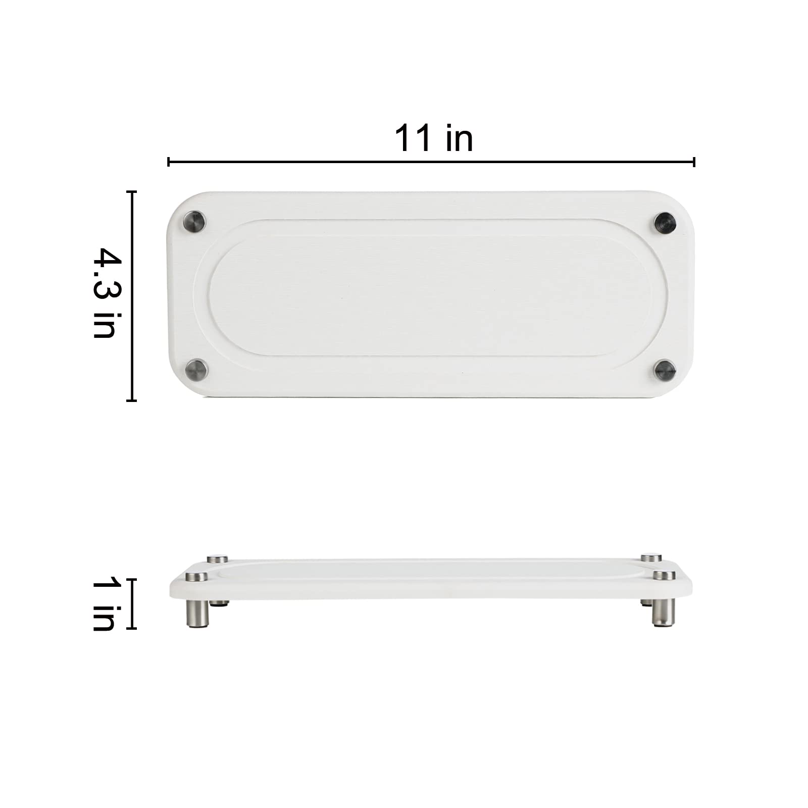 Sink Caddy, Tingtio Instant Dry Kitchen Sink Organizer Sponge Holder Bathroom Countertop tray Diatomaceous Pedestal Stand Riser with Stainless Steel Feet and Rubber Bottom White