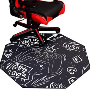 Blek Designs - (47” x 47”) Anti-Slip Gaming Chair Mat, Office Chair Mat for Hardwood Floor & Tile, Scratch Resistant Desk Chair Mat, Rug for Rolling Chair, Computer Chair Mat for Home Office, Pack-1