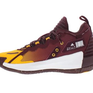 adidas Sm Dame 7 Extply Unisex Shoes Size 11, Color: Burgundy/Yellow