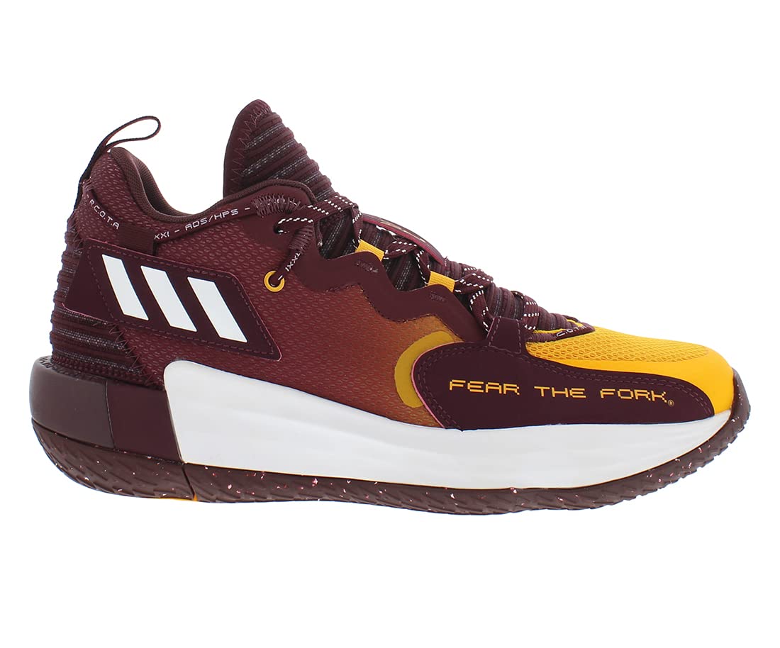 adidas Sm Dame 7 Extply Unisex Shoes Size 11, Color: Burgundy/Yellow