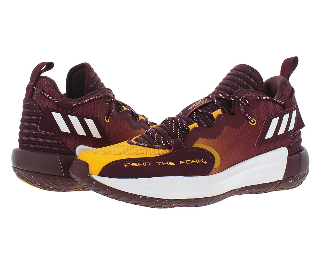 adidas Sm Dame 7 Extply Unisex Shoes Size 11, Color: Burgundy/Yellow