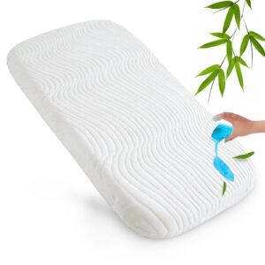 baby bassinet mattress pad compatible with mika micky/koolerthings/baby delight/pamo babe/angelbliss bassinet, 20" x 33", waterproof replacement pad with removable & washable mattress cover