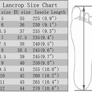 LANCROP Women's Lightweight Walking Shoes - Casual Breathable Mesh Slip On Sneakers Wide 9.5 US, Label 41 Black