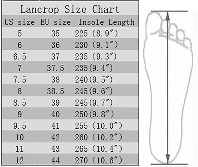 LANCROP Women's Lightweight Walking Shoes - Casual Breathable Mesh Slip On Sneakers Wide 9.5 US, Label 41 Black