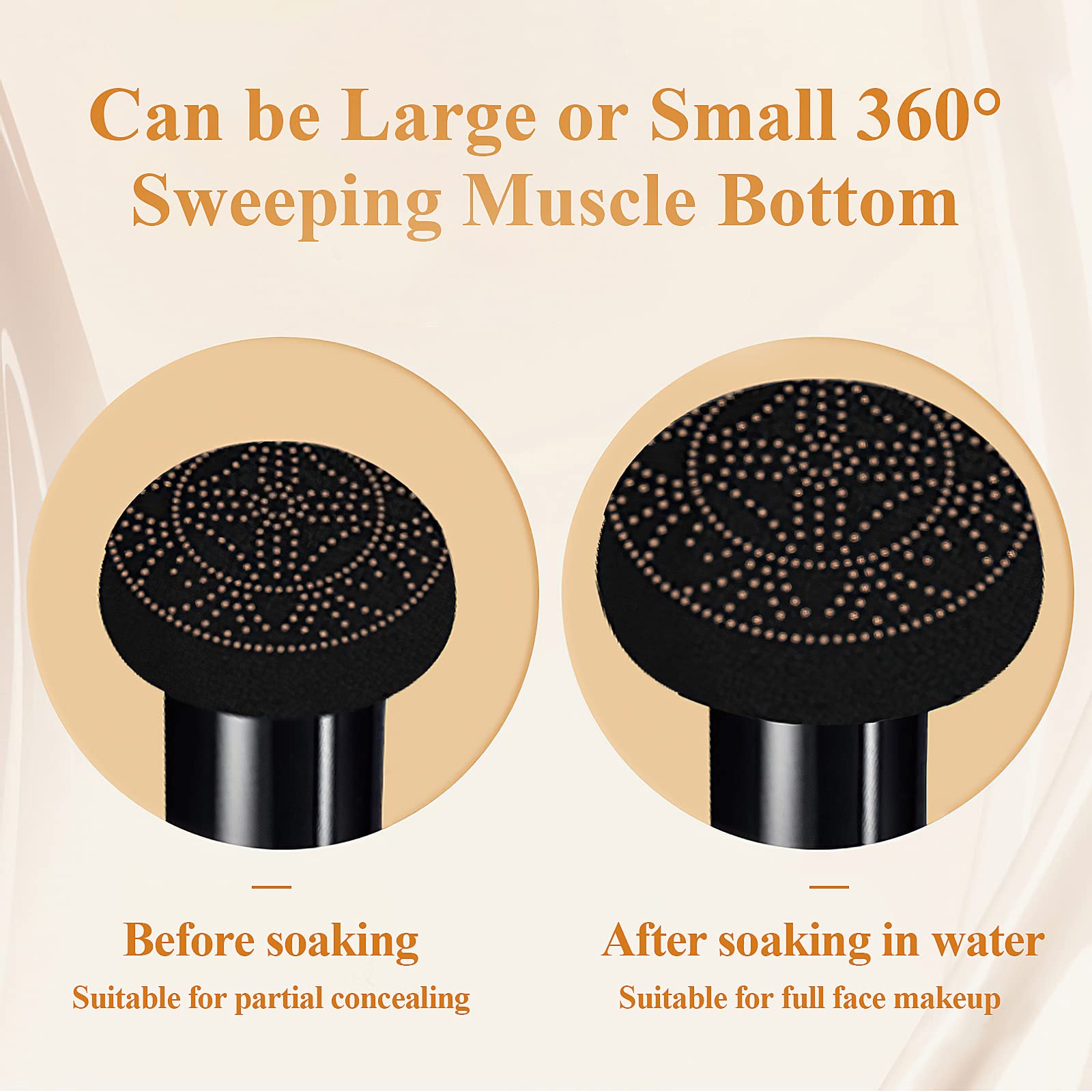 Mushroom Head Air Cushion CC Cream - BB Cream Foundation Makeup Moisturizing Concealer Long-Lasting, Cushion Foundation Full Coverage Self Adjusting for Mature Skin & All Skin Types (Natural)