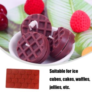 Waffle Mold Nonstick Silicone Mold 18 Grids Chocolate Mold for Making Waffles Chocolate Candy Jelly