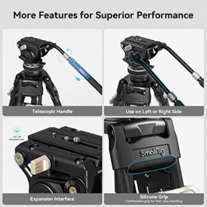 SmallRig AD-100 FreeBlazer Heavy-Duty Carbon Fiber Tripod System, 78" Video Tripod with One-Step Locking System, 360° Fluid Head and Dual-Mode Quick-Release Plate, Max Load 22 lbs for Camera -3989