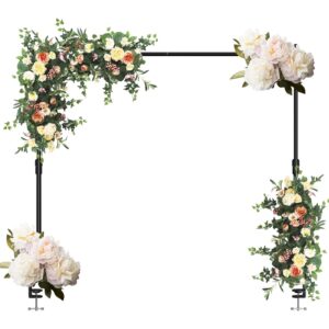 emart 70''tall adjustable over the table rod stand, 50-94" length, balloon flower arch stand for birthday, wedding, party, christmas, anniversary decorating