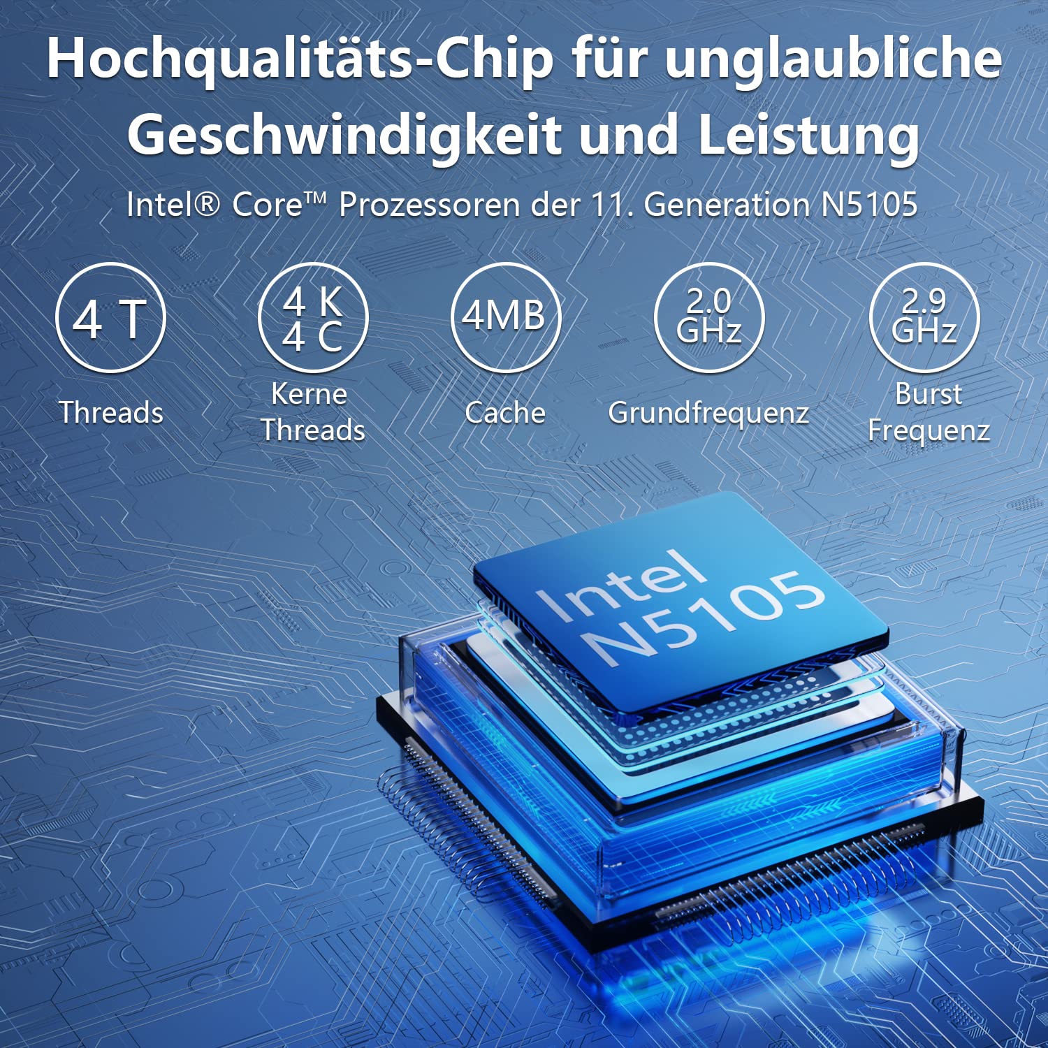 Intel NUC 11, NUC11ATKC4 Mini PC with Quad-Core Celeron N5105, Versatile Mini Computers 8GB DDR4 RAM & 256GB SSD - Support HDMI Dual 4K UHD/Bluetooth v5.2/Windows 11 Pro preinstalled