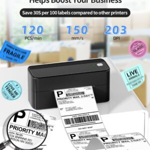 Phomemo Bluetooth Thermal Shipping Label Printer, Wireless 4x6 Shipping Label Printer for Shipping Packages, Support Android, iPhone and Windows, Widely Used for Amazon, Ebay, Shopify, USPS, FedEx