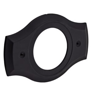 renovation shower cover plate for 2-handle or 3-handle to 1-handle shower updates, matte black