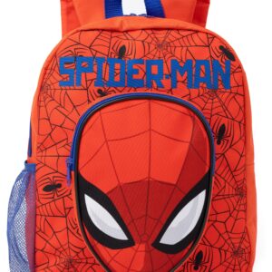 Marvel Spider-Man Boys Backpack | Kids Superhero School Bag Bundle | Rucksack, Lunch Bag, Pencil Case, Water Bottle 4 Pcs Set