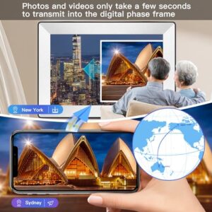 SBUSFGT Digital Picture Frame 10.1 Inch WiFi Smart Digital Photo Frame 16GB Free Storage 1280 * 800 IPS HD Touch Screen Share Photos and Videos for Free Anytime Anywhere with The Uhale App