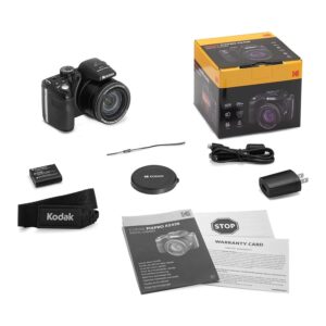 Kodak Pixpro AZ425 Astro Zoom 20MP Digital Camera with 42x Optical Zoom (Black) with Kodak 32GB SD Card Bundle (2 Items)