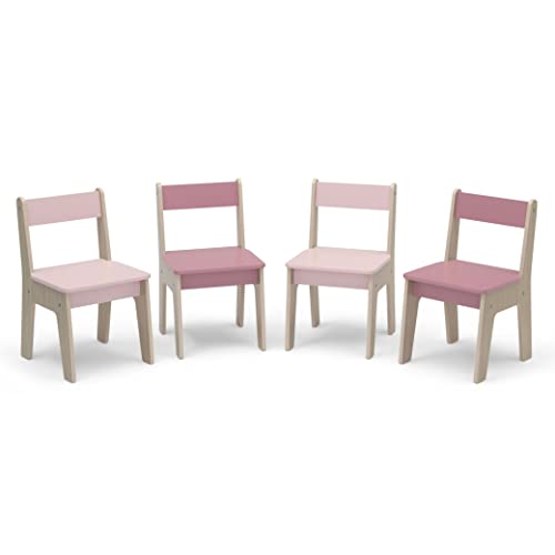 GAP GapKids Table and 4 Chair Set - Greenguard Gold Certified, Blush/Natural