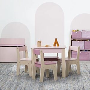 GAP GapKids Table and 4 Chair Set - Greenguard Gold Certified, Blush/Natural