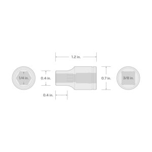 TEKTON 3/8 in. Drive x 1/4 in. Magnetic Hex Bit Holder Socket | SHA15402