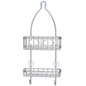 simple houseware stainless steel bathroom hanging shower head caddy organizer (22 x 10.2 x 4.2 inches)
