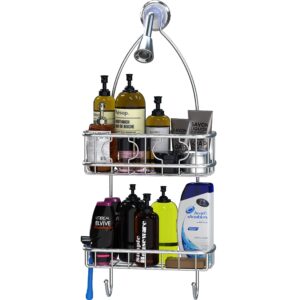 Simple Houseware Stainless Steel Bathroom Hanging Shower Head Caddy Organizer (22 x 10.2 x 4.2 inches)