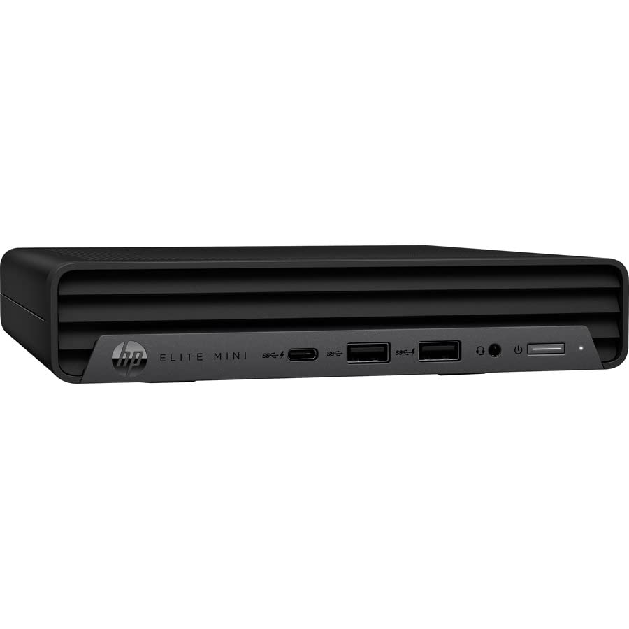 HP Elite Mini 600 G9 Desktop Computer - Intel Core i5 12th Gen i5-12500T Hexa-core (6 Core) 2 GHz - 16 GB RAM DDR5 SDRAM - 256 GB M.2 PCI Express NVMe SSD - Mini PC - Black (Renewed)